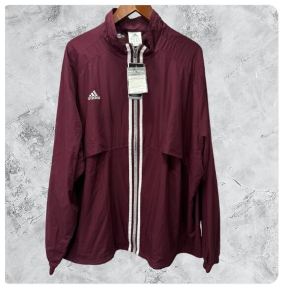 adidas Other - Adidas Big & Tall Jacket sz 3XL Windbreaker Maroon NWT # H231